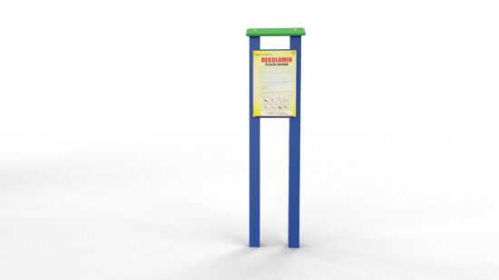 Tablica regulaminowa zielona metalowa